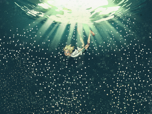 Starry sky: coral spawning